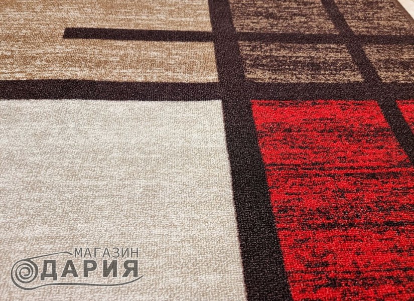 Мокетен килим ERIKA 8010 beige/red